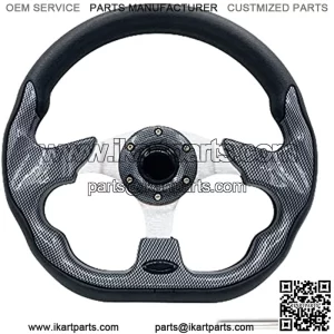 12.5 Inch Golf Cart Steering Wheel Carbon Fiber For Golf Cart Club Car DS & Precedent, EZGO TXT/RXV Yamaha