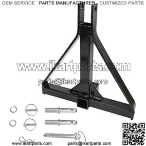 Heavy Duty Steel Construction 3 Point 2" Receiver Trailer Hitch Category 1 Tractor Tow Drawbar Adapter