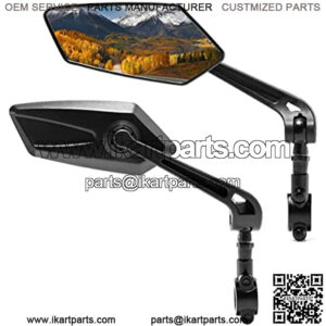 2 PCS Bike Mirror , Bike Mirrors Handlebar Rear View Mirror, Adjustable Bicycle Mirrors for Handlebars, HD Glass (Flat Mirror) Bike Side Mirrors for Mountain Road Bike Bicycle-Newlight66