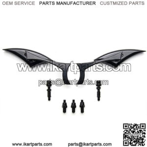 Black Mini Custom Side Mirrors For Harley Sportster Dyna Glide Softail Touring