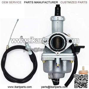 26mm Carburetor For Honda 100cc 125cc 4-stroke ATV Go-Kart Dirt Bike XL100 XL100S CB100 GL100 125 CG125 XR125 XL125S CB125S crf150 PZ26 Carburetor W/Throttle Cable