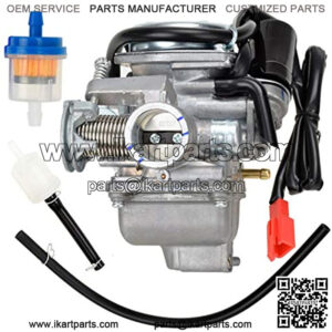 150cc Carburetor PD24J Carb for GY6 4 Stroke Twister 150 Go Kart Motorcycle Scooter 152QMJ 157QMI Eagle Panterra Kymco 4 Wheeler Dune Buggy Moped Scooter Parts
