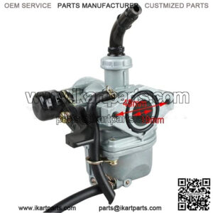 19mm Zinc Carburetor w/Hand Choke Lever for 50cc 70cc 90cc 110cc 4-stroke ATV Carb Dirt Bike Go Kart Quad 4 Wheeler Pit Bike