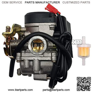 18mm PD18J GY6 Carburetor compatible with 139QMB 139QMA 49CC 50CC Kymco Baja Panterra Lance Peace Eagle Scooter Moped Motorcycle ATV