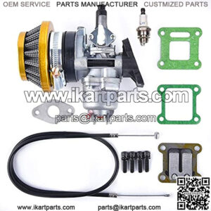 Air Filter Stack Carburetor Carb Replacement for 2 Stroke 47cc 49cc Mini ATV Quad Dirt Pocket Bike Yellow