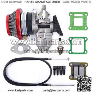 Air Filter Stack Carburetor Carb Replacement for 2 Stroke 47cc 49cc Mini ATV Quad Dirt Pocket Bike Red