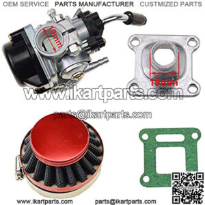 Performance Carb Carburetor Air Filter Assembly for 2-stroke 47cc 49cc Mini Pocket Bike Quad Chopper ATV Red