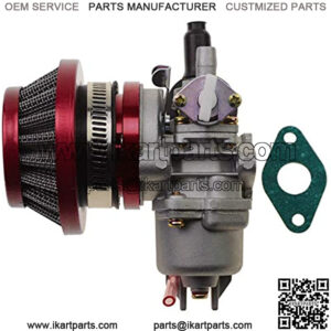Carburetor 13mm with Air Filter Gasket Assembly Replacement for 2 Stroke 43cc 47cc 49cc Mini Pocket Bike Chinese Quad ATV 4 Wheeler Scooter Brush Cutter Red
