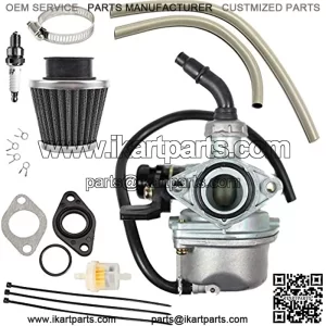 PZ19 Carburetor Carb Hand Cable with 35mm Air Filter Fuel Filter for 50cc 70cc 90cc 110cc 125cc ATV Dirt Pit Bike Go Kart Chinese 4 Wheeler Taotao Honda CRF