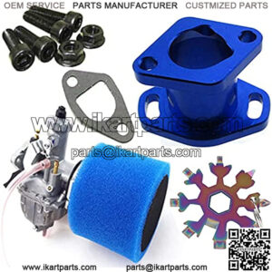 VM22-3847 26mm Carburetor Carb For Mikuni 212cc GX200 196cc Mini Bike Intake Manifold Air Filter Screw Bolts Go Kart Mikuni Performance Kit