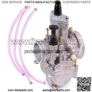34mm Carburetor Universal 2T 4T Motorcycle Carburetor 34mm for Keihin OKO KOSO 125CC-250CC Engine Racing Carburetor ATV Quad Go Kart Dirt Bike Pit Bike Carb 34mm