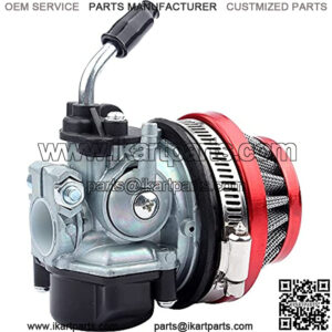 49cc 50cc 80cc 2 Stroke Carb Carburetor With Air Filter For 2 Stroke Engine Motorized Bicycle Mini Moto Dirt Pocket Bike ATV Quad Motorcycle - Red