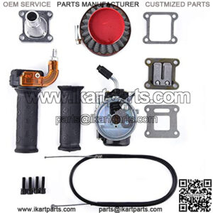 Performance Carb Carburetor Air Filter Assembly Compatible with 2-stroke 47cc 49cc Mini Pocket Bike Quad Chopper ATV Red