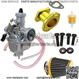 Racing Performance Carburetor Carb Mainfold 38mm Air Filter For 212cc GX200 196cc Go Kart Mini Bike performance carburetor for 212cc (Gold)