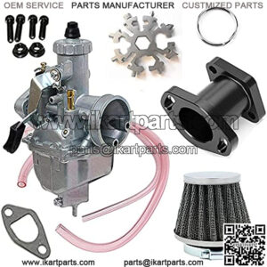 26mm Carburetor Carb with Intake Pipe Mainfold 38mm Air Filter Kit for Mikuni Apollo Freight 212cc GX200 6.5hp Engine 196cc CT200U KT196 Mini Bike Race Go Kart