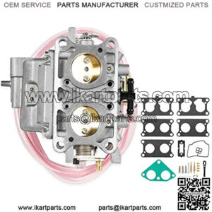 New Carburetor Carb with Repair Kit, Compatible with 2001-2008 Kawasaki Mule 3000 3010 3020, Replaces 15003-2766
