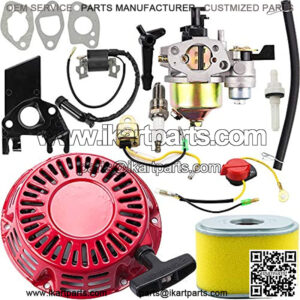GX160 Carburetor + Recoil Starter + Ignition Coil + Air Filter Tune Up Kit for GX140 GX 160 GX168 GX200 5HP 5.5HP 6.5HP Engine