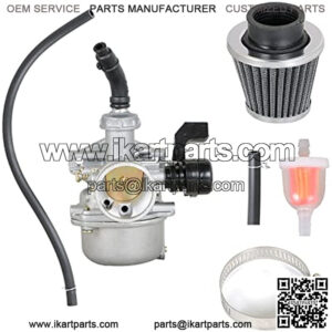 PZ19 Carburetor with Air Filter 50cc 70cc 90cc 110cc 125cc Replacement for ATV Dirt Bike Go Kart