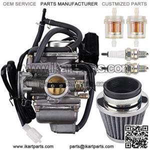 150cc GY6 Carburetor Air Filter Compatible with 24mm PD24J 152QMI 157QMJ Carb 125cc Scooter ATV Go Karts Scooter Mopeds