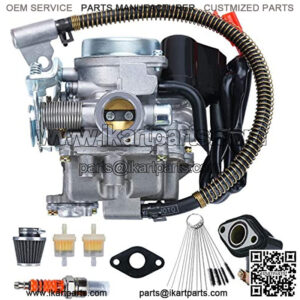 139QMB Carburetor for GY6 49cc 50cc 4 Stroke Scooter 80cc PD18J PD19J PD20J Scooters Moped ATV Go Kart Quads Buggy Kymco with Air Filter Intake Manifold