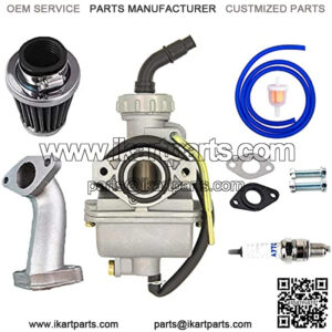 PZ20 20mm Carburetor for Kazuma Baja 50cc 70cc 90cc 110cc 125cc 110B NST Quad 4 stroke ATV 4 wheeler Go kart Dirt Bike Honda CRF50F XL75 CRF80F XR50R with Air Fuel Filter