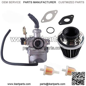 PZ19 Carburetor for Compatible with ATV Cable Choke Carb Gaskets with 35mm Motorcycle Air Filter Fuel Filters for Made 50cc 70cc 90cc 100cc 110cc 125cc Dirt Bike Scooter Go Karts