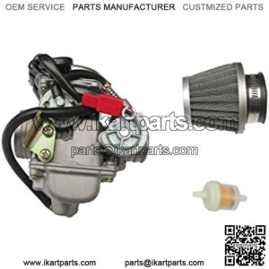 PERFORMANCE CARBURETOR W/FILTER FOR GY6 150CC LANCE TANK BMX ZNEN PD24J CARB CHOKE