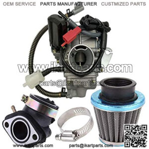 150cc Carburetor for GY6 4 Stroke Engines Electric Choke Motorcycle Scooter 152QMJ 157QMI with Air Filter Intake Manifold