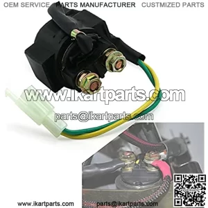 Starter Solenoid Relay For Chinese 4-Stroke GY6 Engine 50cc 70cc 90cc 110cc 125cc ATV Pit Dirt Bike Gokart TaoTao Coolster Roketa Sunl Buyang Kazuma Powersports Starters