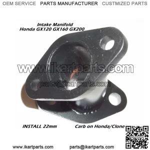 Curved Intake, for Mikuni 22 fits Honda GX120/160/200, Titan and Predator