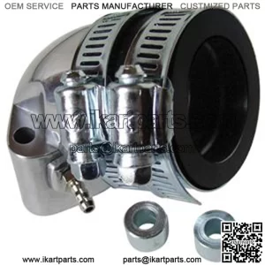 Intake Manifold, NCY 28mm Chrome for 125cc - 150cc GY6 Scooters, ATVs, Go Karts