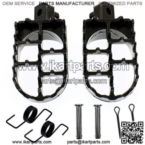 Black Aluminium Rest Footrest Footpegs Compatible with XR50R XR70R XR80R XR100R CRF50 CRF50F CRF70 CRF70F CRF80 KLX110 Motocross 50cc 70cc 90cc 110cc 125cc Dirt Bike TaoTao Jonway