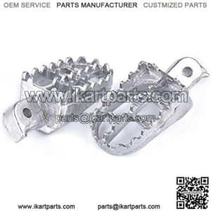 Aluminium Footpegs Footrest Foot Rest Dirt bike 50 70 90 110 125cc Taotao PW50 PW80 TW200 XR50R CRF50 CRF70 CRF80 CRF100F Silver