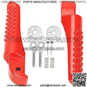 Foot Pegs Footrest Bracket Set Assembly Kit for 6.5Hp 212cc 196cc Coleman BT200X CT200U-EX CT200U-EXR CT200U Trail 200 CT100U Trail 100 Powersports Motor Mini Bike Parts Left Right 2 pack Red