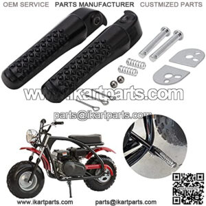 Mini Bike Foot Pegs Footrest Bracket Set Aluminium Alloy For CT200U CT200U-EX BT200X CT100U Trail 100cc 212cc 196cc 3.0hp 6.5hp Mini Bike Black