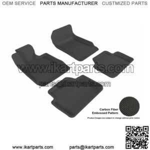 For 2006-2011 Bmw 3 Series R1 R2 KAGU Carbon Pattern Black All Weather Floor Mat