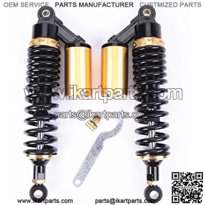 280mm Motorcycle Air Shock Absorbers Universal Fit For Honda Suzuki Kawasaki ATV Go Kart Quad Dirt Sport Bike (Golden)