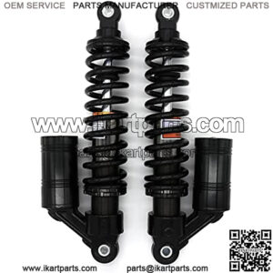 SXJZ Motorcycle Rear Air Shock Absorbers 320mm 12.6Inch Pair Suspension Universal Compatible for Go Kart ATV Quad Dirt Sport Bikes(Black)