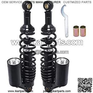 320mm Universal Motorcycle Rear Air Shock Absorbers Fit For H.on-da Su.zu-ki Ya.ma-ha Ka.wasa-ki ATV Sport Bike Go Kart Chinese Quad Dirt Bike Dual Sport Black