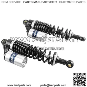 Pair Adjustable 340mm Motorcycle Air Shock Absorbers Replacement for Honda Suzuki Kawasaki ATV Go Kart Quad Dirt Sport Bikes