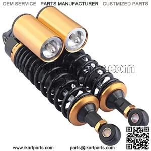Universal 340mm 13.4" Black and Gold Pair Motorcycle Air Shock Absorbers Fit for Honda Suzuki Yamaha Kawasaki ATV Go Kart Quad Dirt Sport Bikes by Foxstar