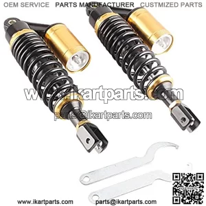 320mm 2Pcs Rear Motorcycle Shock Absorbers Suspension Eye to Clevis Universal for Kawasaki Honda Yamaha Suzuki Black & Gold