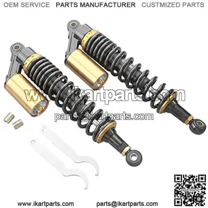 14.75 Inch 375mm 2PCS Universal Air Shock Absorbers Compatible with Honda Kawasaki Dirt Bike Gokart Moped Quad Rear Suspension