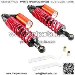 13.5inch 340mm Motorcycle Shock Absorbers Rear Suspension Universal for Honda Suzuki Yamaha Kawasaki ATV Go Kart Quad Dirt Sport Bikes Red(A Pair)