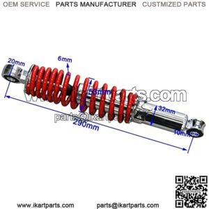 11.4" 290mm Spring Assist Load Carrier Front Shocks for ATV Go Kart Quad Bike 4 Wheeler