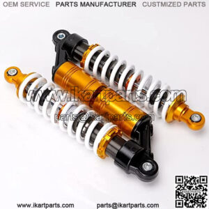 Motorcycle Rear Air Shock Absorbers 320mm 12.6Inch Pair Suspension Universal Compatible for Go Kart ATV Quad Dirt Sport Bikes(Gold)