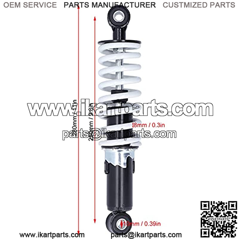 250mm Universal Motorcycle Shock Absorber, CNC aluminum alloy Adjustable Shock Strut Shock Spring Suspension Damper Replacement for ATV Go Kart Quad Dirt Sport Bikes - Image 3