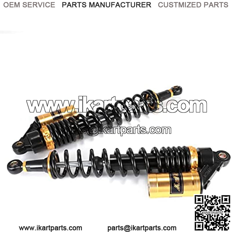 440mm 17.3 inch 8mm Spring Universal Motorcycle Air Shock Absorber Rear Suspension ATV Quad Scooter Dirt Bike For YZF-R1 YZF-R6 YZF-125 XC EXC XCF Black Gold - Image 2
