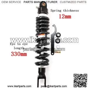 330mm 13 inch 12mm Spring Universal Motorbike Air Shock Absorber Rear Suspension ATV Quad Scooter Dirt Bike Fork U Type Head