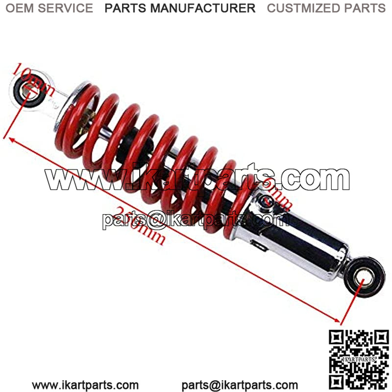 2PCS 250mm 9.8" Rear Shock Absorber Suspension Sensa-Trac Load for Quad ATV Go Kart Buggy - Image 4